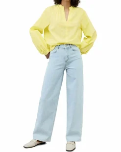 Femme Marc O'Polo Chemises^Chemise Col V en Coton Bio jaune