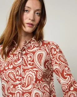 Femme Hartford Chemises^Chemise Coraz imprimée orange sombre