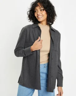 Chemise Corfou en Laine mélangée gris foncé-Jodhpur Hot