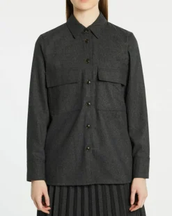 Chemise Corfou en Laine mélangée gris foncé-Jodhpur Hot