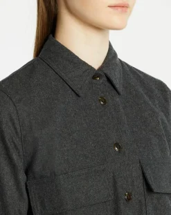 Chemise Corfou en Laine mélangée gris foncé-Jodhpur Hot