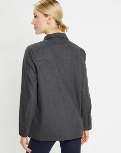 Chemise Corfou en Laine mélangée gris foncé-Jodhpur Hot