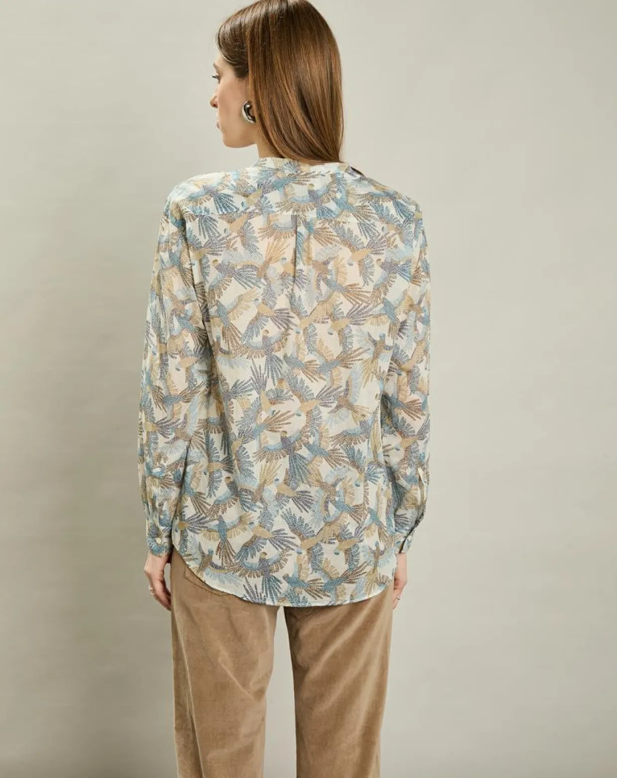 Chemise Cristal blanc brut/bleu-Hartford Discount