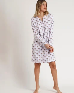 Femme Admas Lingerie, Nuit^Chemise de nuit All You Need Is Sleep C mauve