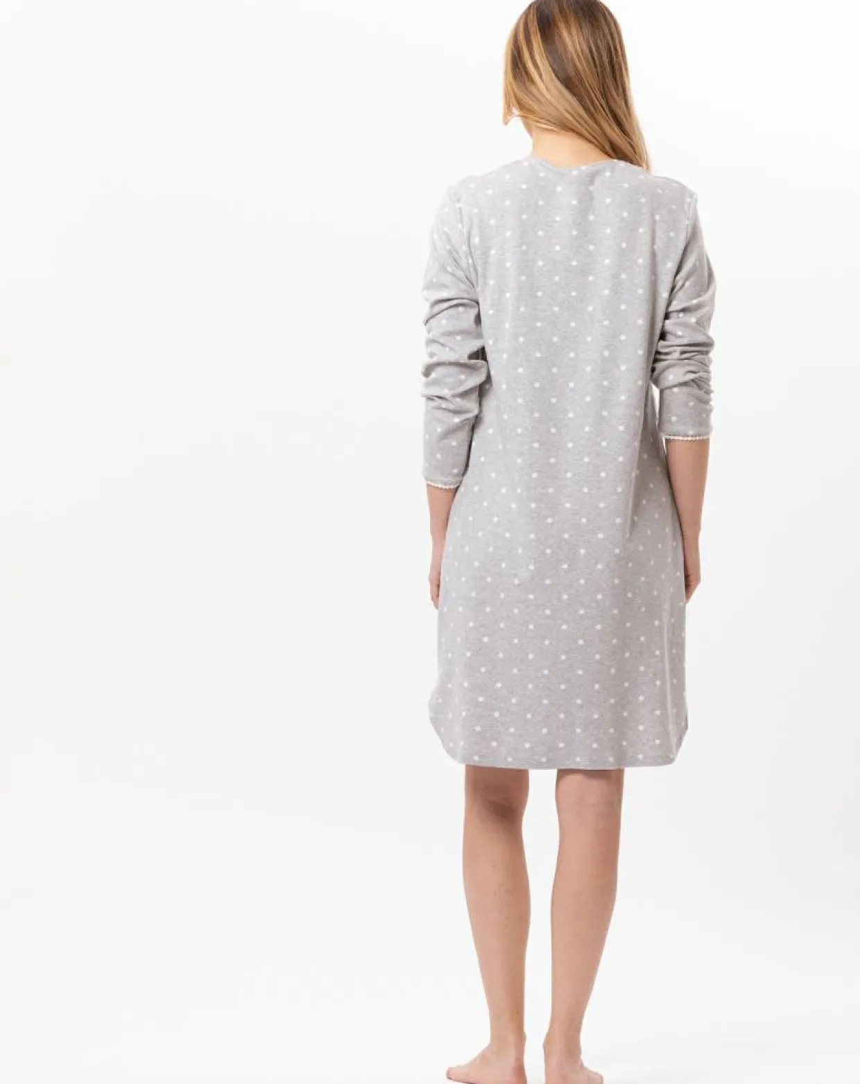 Chemise de nuit Chamade gris chiné-Le Chat Online