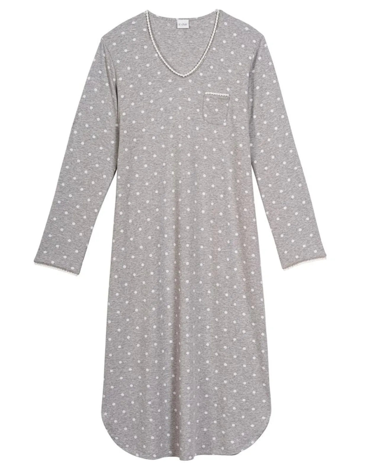 Femme Le Chat Lingerie, Nuit^Chemise de nuit Chamade gris chiné