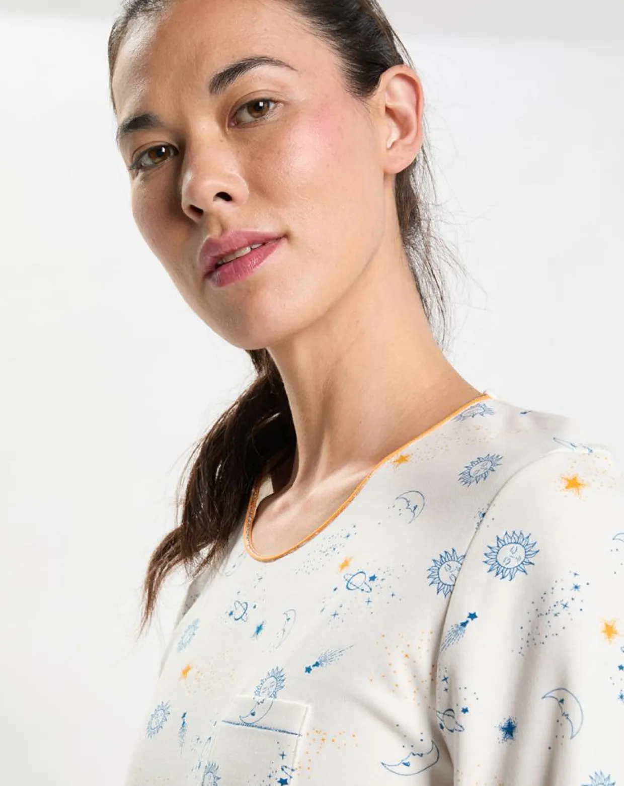 Femme Le Chat Lingerie, Nuit^Chemise de nuit Céleste écrue