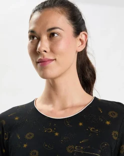 Chemise de nuit Céleste noire-Le Chat Discount