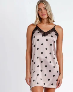 Chemise de nuit Elegant Dots rose-Admas Clearance