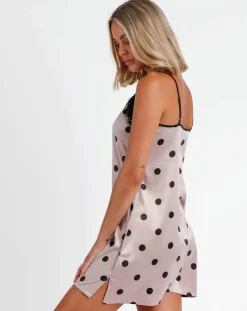 Chemise de nuit Elegant Dots rose-Admas Clearance