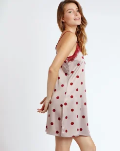 Chemise de nuit Elegant Dots rose-Admas Discount