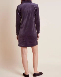 Chemise de nuit en Velours Paola marine-Le Chat Clearance