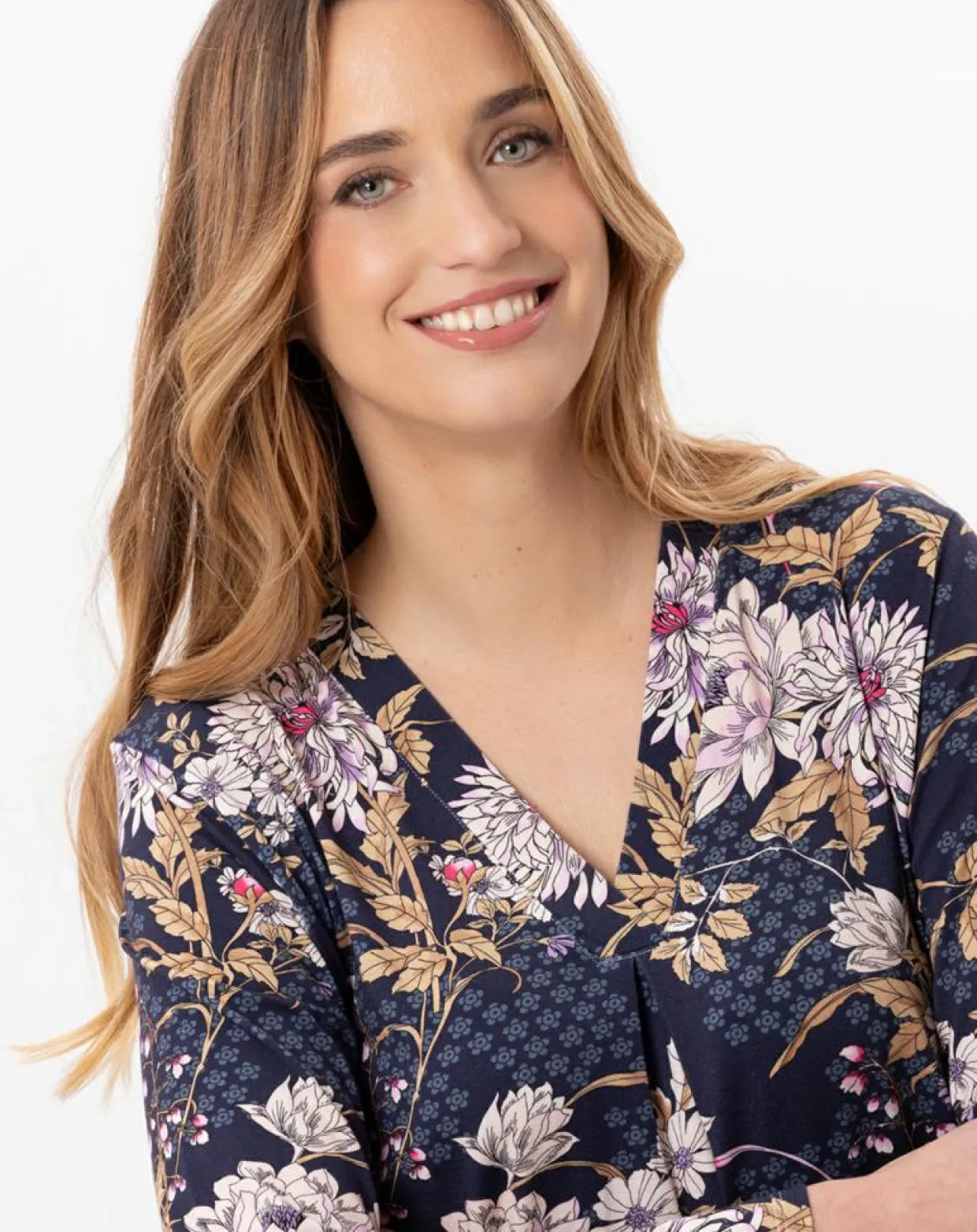 Chemise de nuit Gloria multicolore-Le Chat Clearance