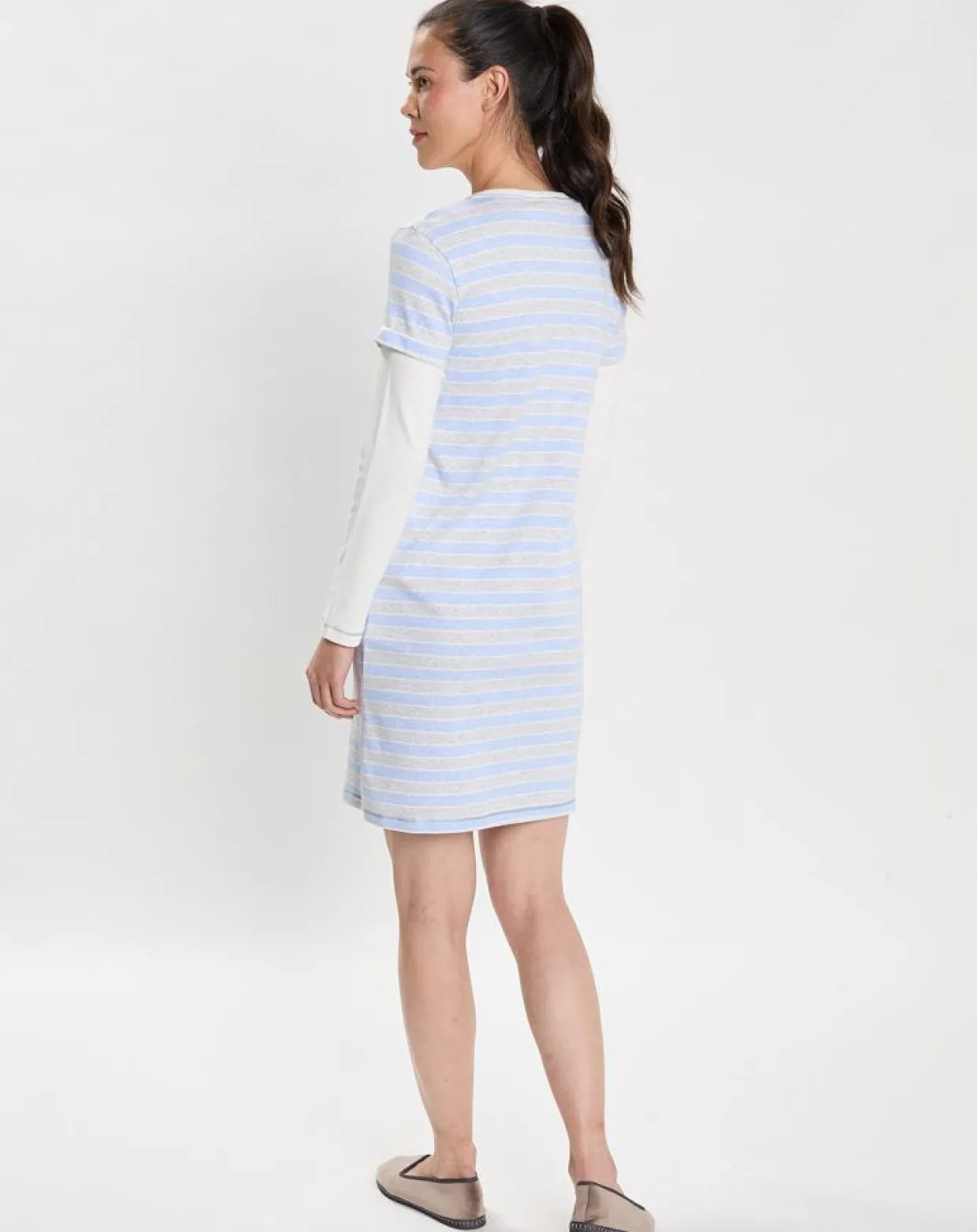 Chemise de nuit Hygge bleu ciel-Le Chat New