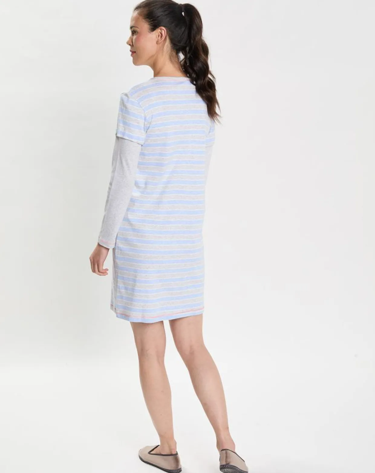 Chemise de nuit Hygge bleu ciel-Le Chat Online