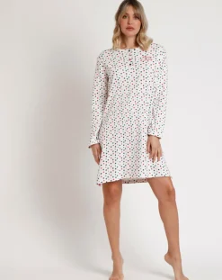 Chemise de nuit patte de boutonnage Star E multicolore-Admas Outlet