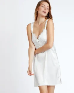 Femme Admas Lingerie, Nuit^Chemise de nuit Romantic Wedding blanche