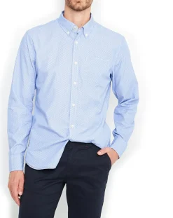 Homme Pepe Jeans Chemises^Chemise droite à pois Micro Mylor bleu clair