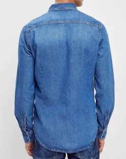 Chemise droite en jean Archive bleue-Pepe Jeans Online