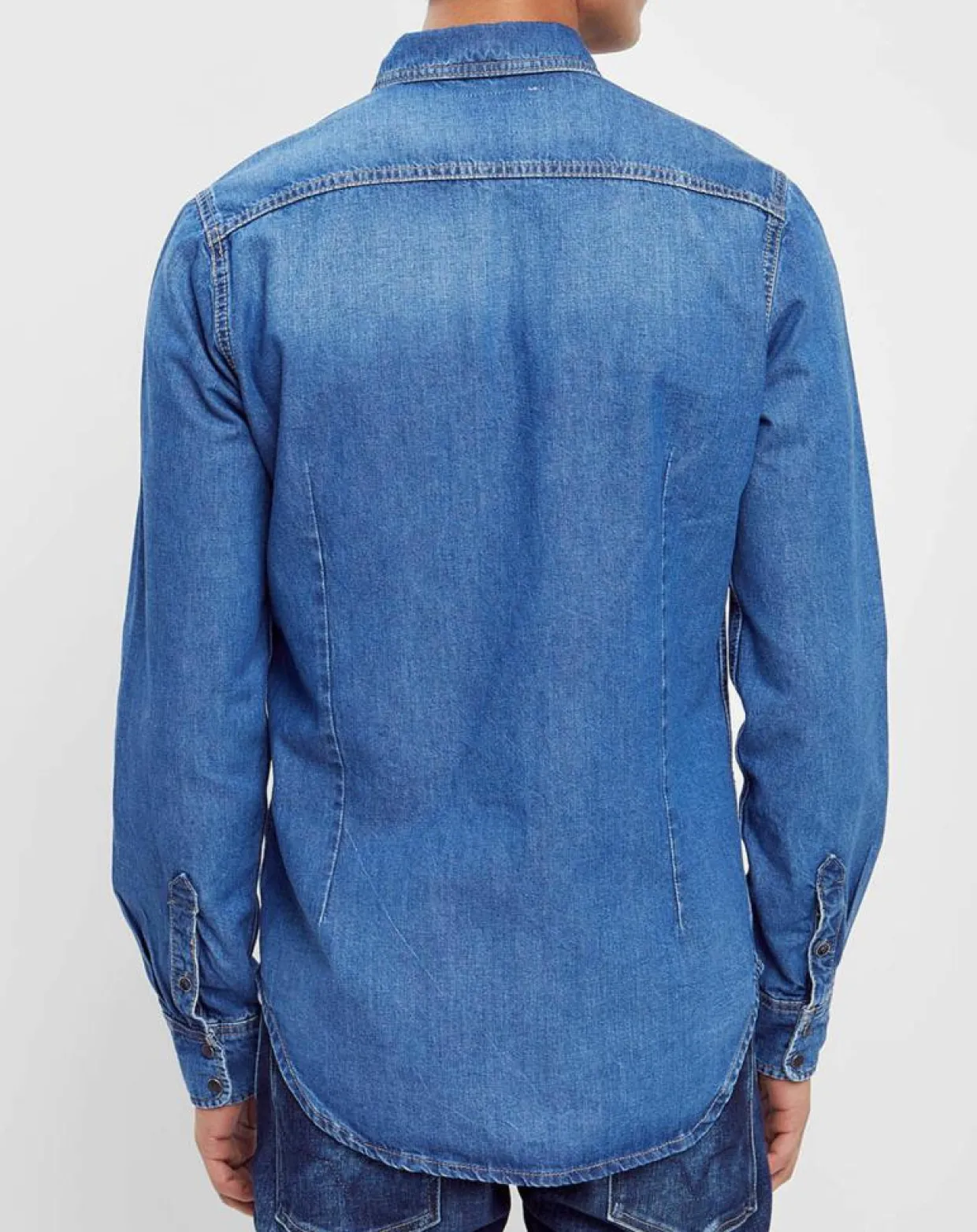 Chemise droite en jean Archive bleue-Pepe Jeans Online