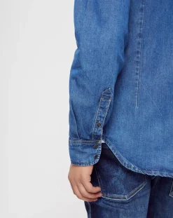Chemise droite en jean Archive bleue-Pepe Jeans Online