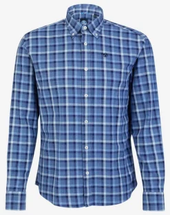 Homme North Sails Chemises^Chemise droite Flannelle carreaux bleu/blanc