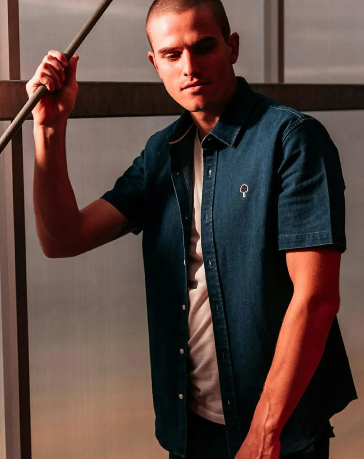 Chemise droite Vallon marine-Faguo Hot