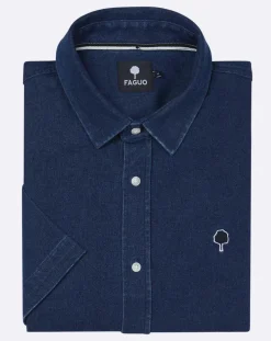 Chemise droite Vallon marine-Faguo Hot