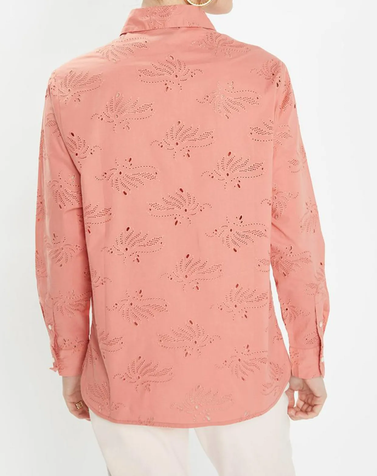 Femme Galeries Lafayette Chemises^Chemise Ebrizia brodée ajourée bois de rose