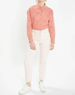 Femme Galeries Lafayette Chemises^Chemise Ebrizia brodée ajourée bois de rose