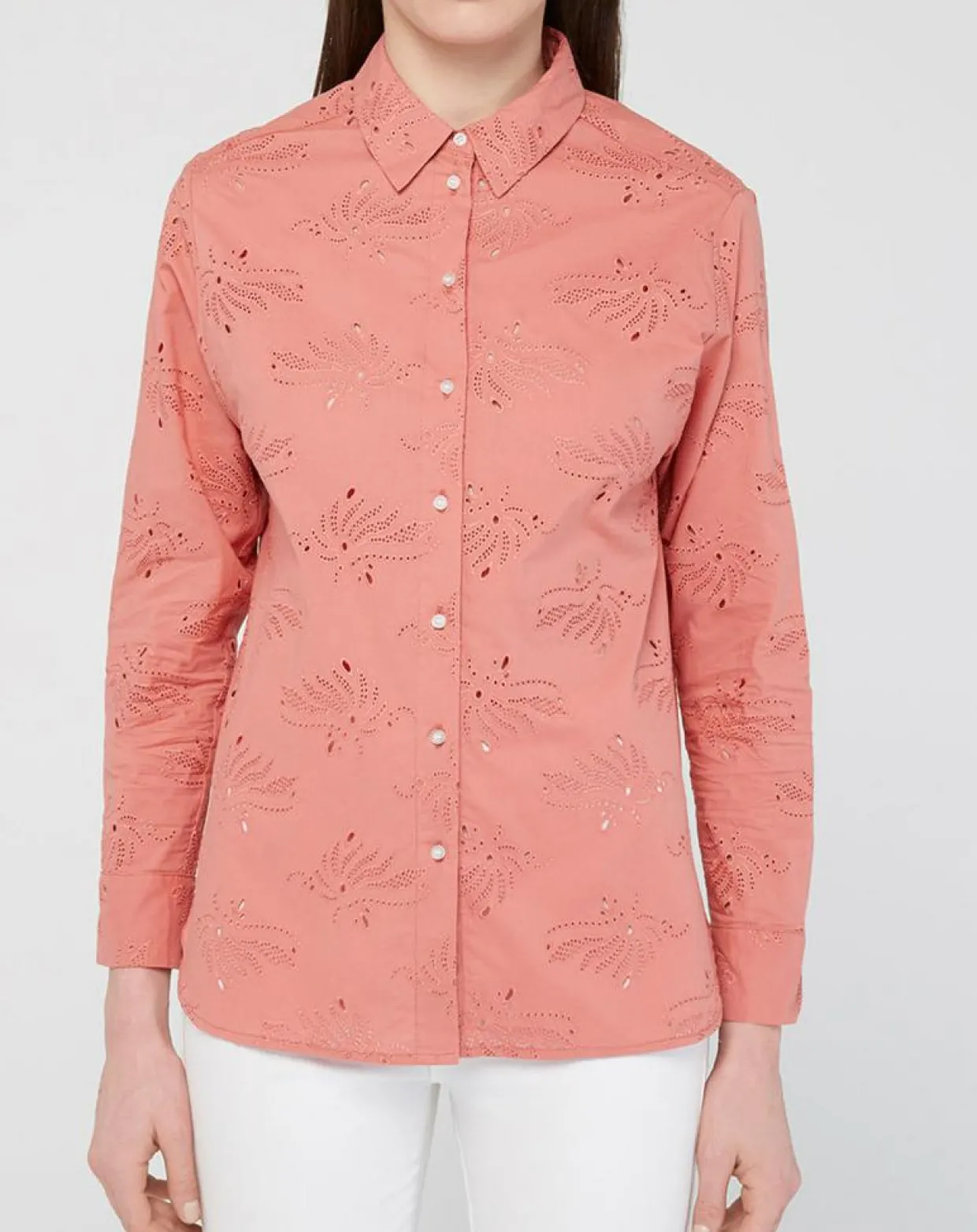 Femme Galeries Lafayette Chemises^Chemise Ebrizia brodée ajourée bois de rose