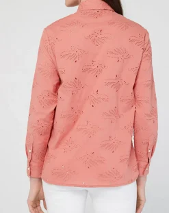 Femme Galeries Lafayette Chemises^Chemise Ebrizia brodée ajourée bois de rose