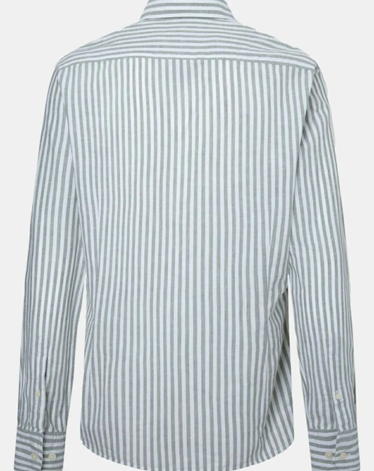 Chemise en Coton & Lin Slim Fit à rayures kaki/blanc-Hackett London Best