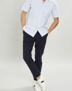Homme Hackett London Chemises^Chemise en coton épais Slim Fit Bat Oxford à rayures bleu ciel