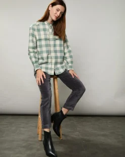Chemise en Flanelle Claudius à carreaux verte-Hartford Hot
