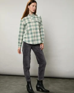 Chemise en Flanelle Claudius à carreaux verte-Hartford Hot