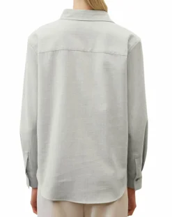 Chemise en Flanelle manches ballons gris clair-Marc O'Polo Online