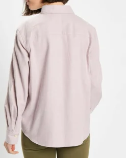 Chemise en Flanelle manches ballons violet clair-Marc O'Polo Sale