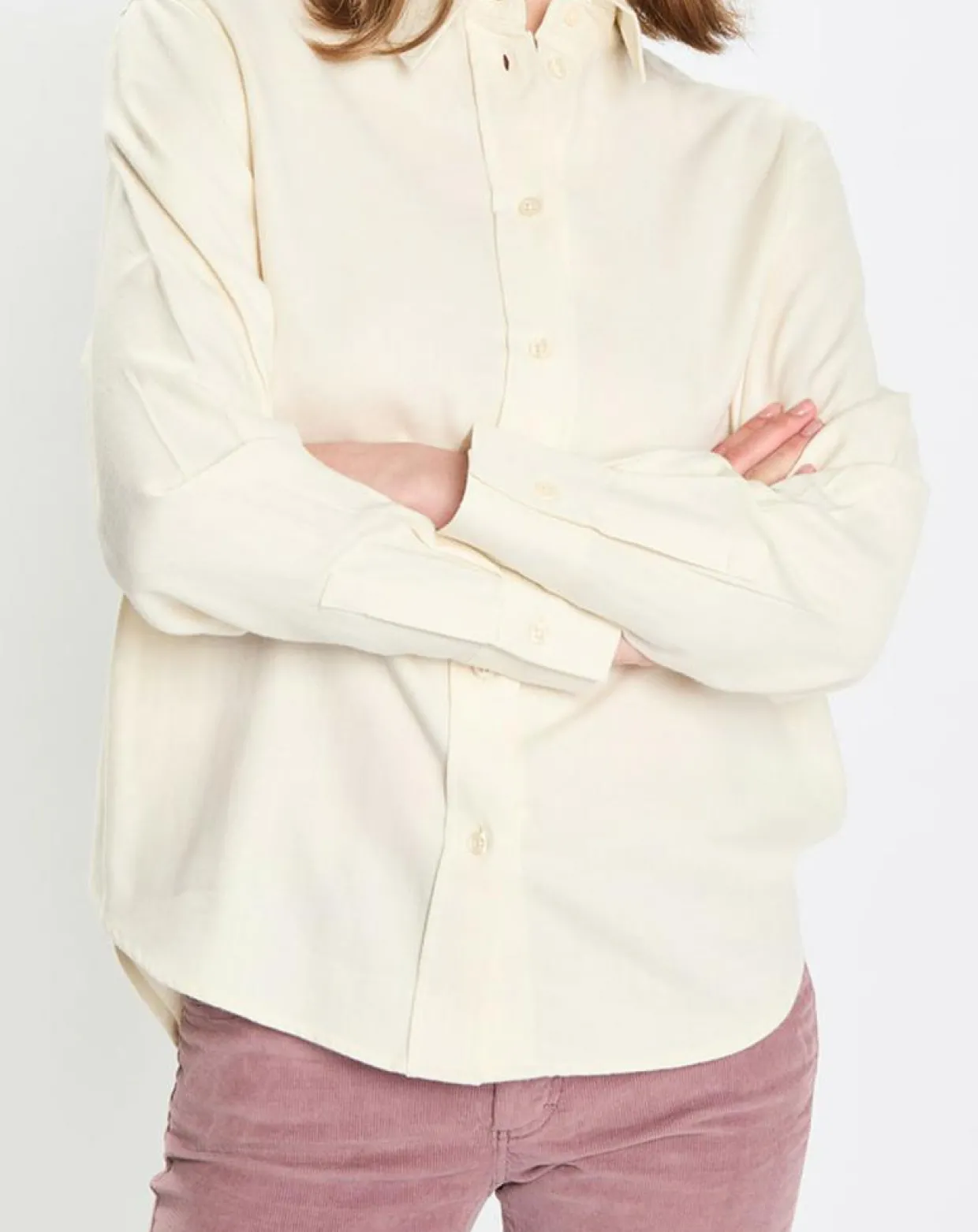 Femme Marc O'Polo Chemises^Chemise en flanelle manches ballons écrue