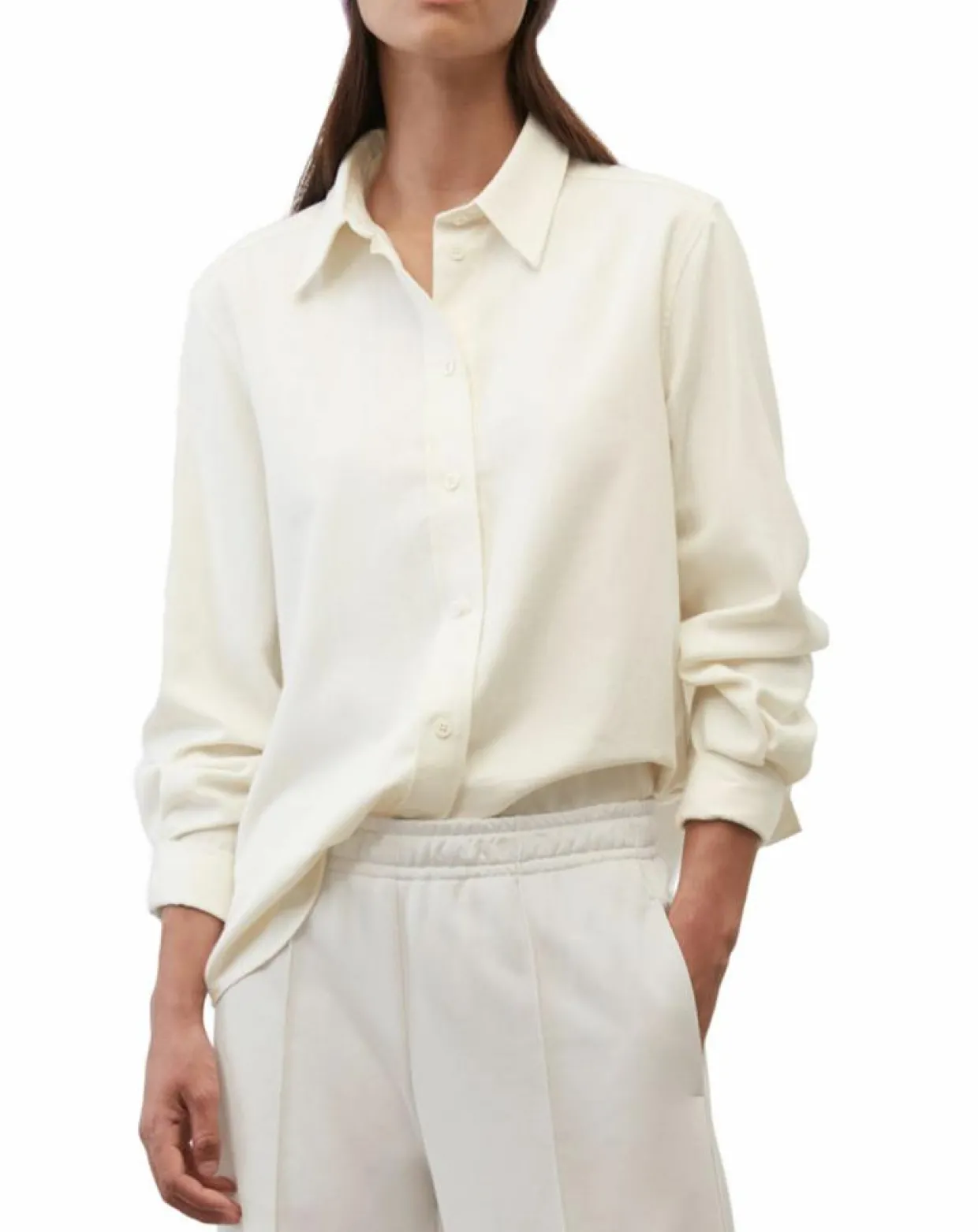 Femme Marc O'Polo Chemises^Chemise en flanelle manches ballons écrue