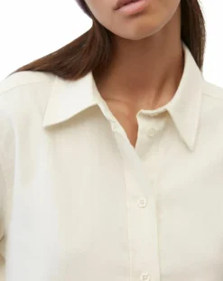 Femme Marc O'Polo Chemises^Chemise en flanelle manches ballons écrue