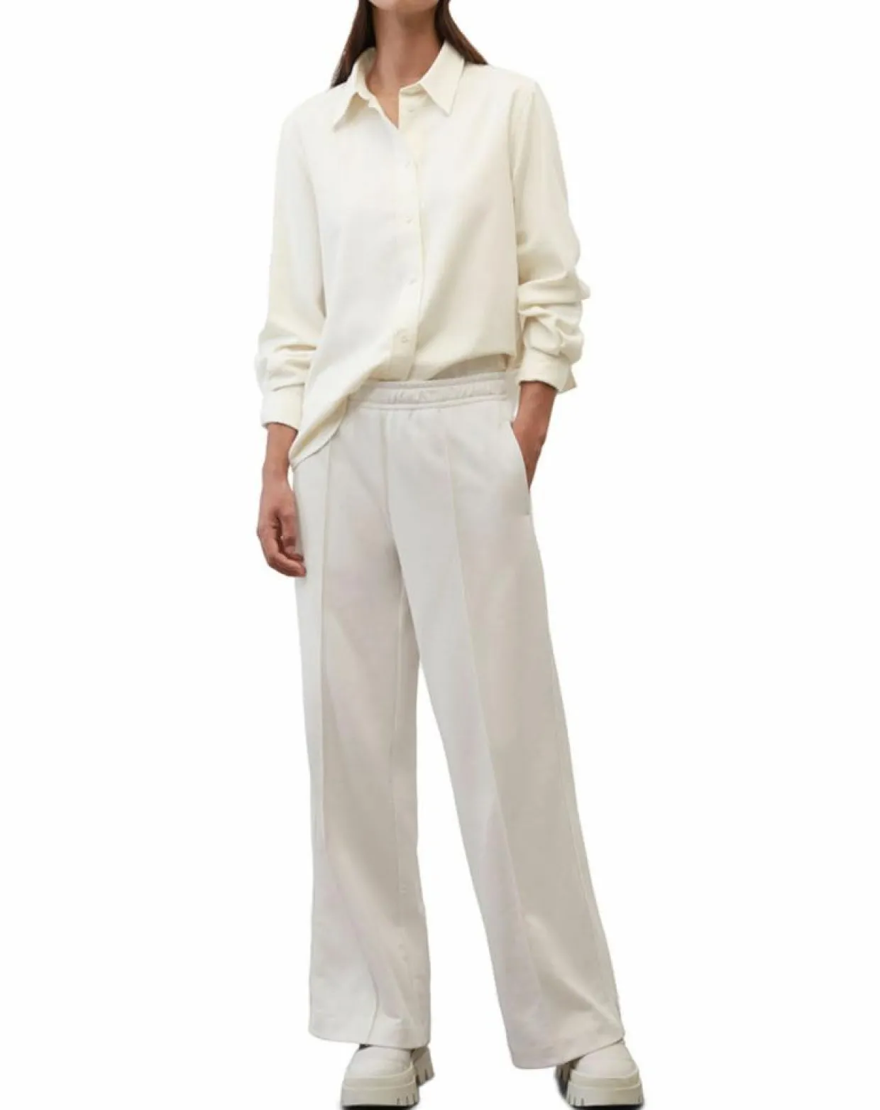 Femme Marc O'Polo Chemises^Chemise en flanelle manches ballons écrue