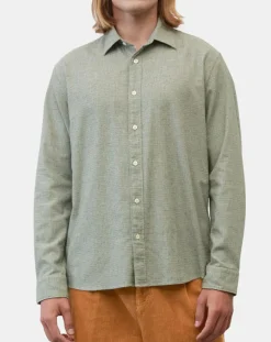 Chemise en Flanelle Regular Fit micro carreaux verte-Marc O'Polo Hot