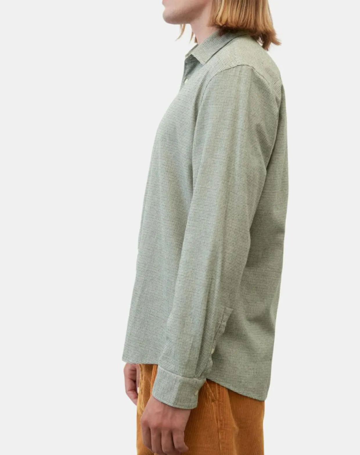 Chemise en Flanelle Regular Fit micro carreaux verte-Marc O'Polo Hot