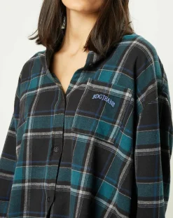 Chemise en Flanelle Sadie à carreaux vert/marine-BDG by Urban Outfitters Hot