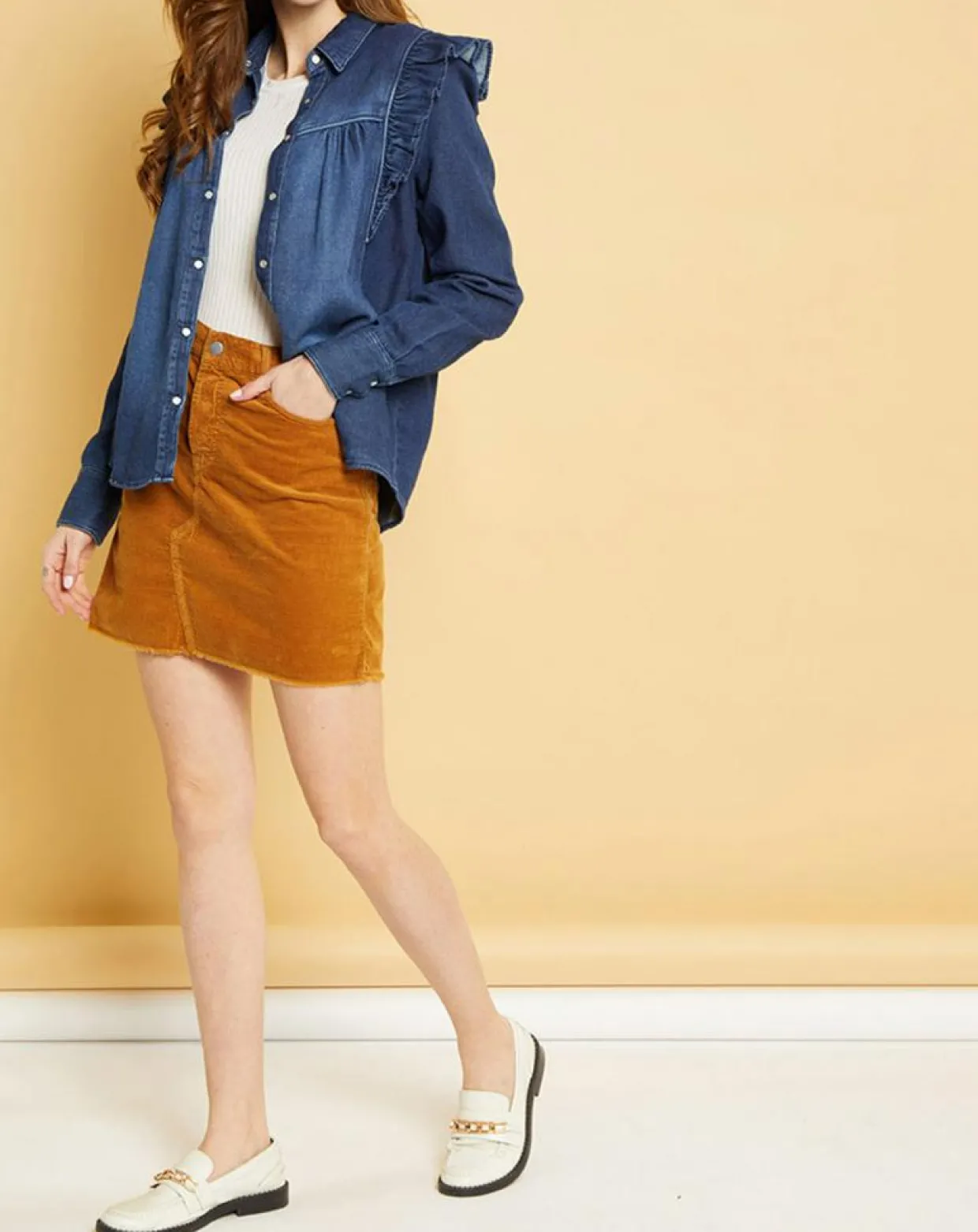 Femme Acquaverde Chemises^Chemise en jean Blue Gilda aged wash