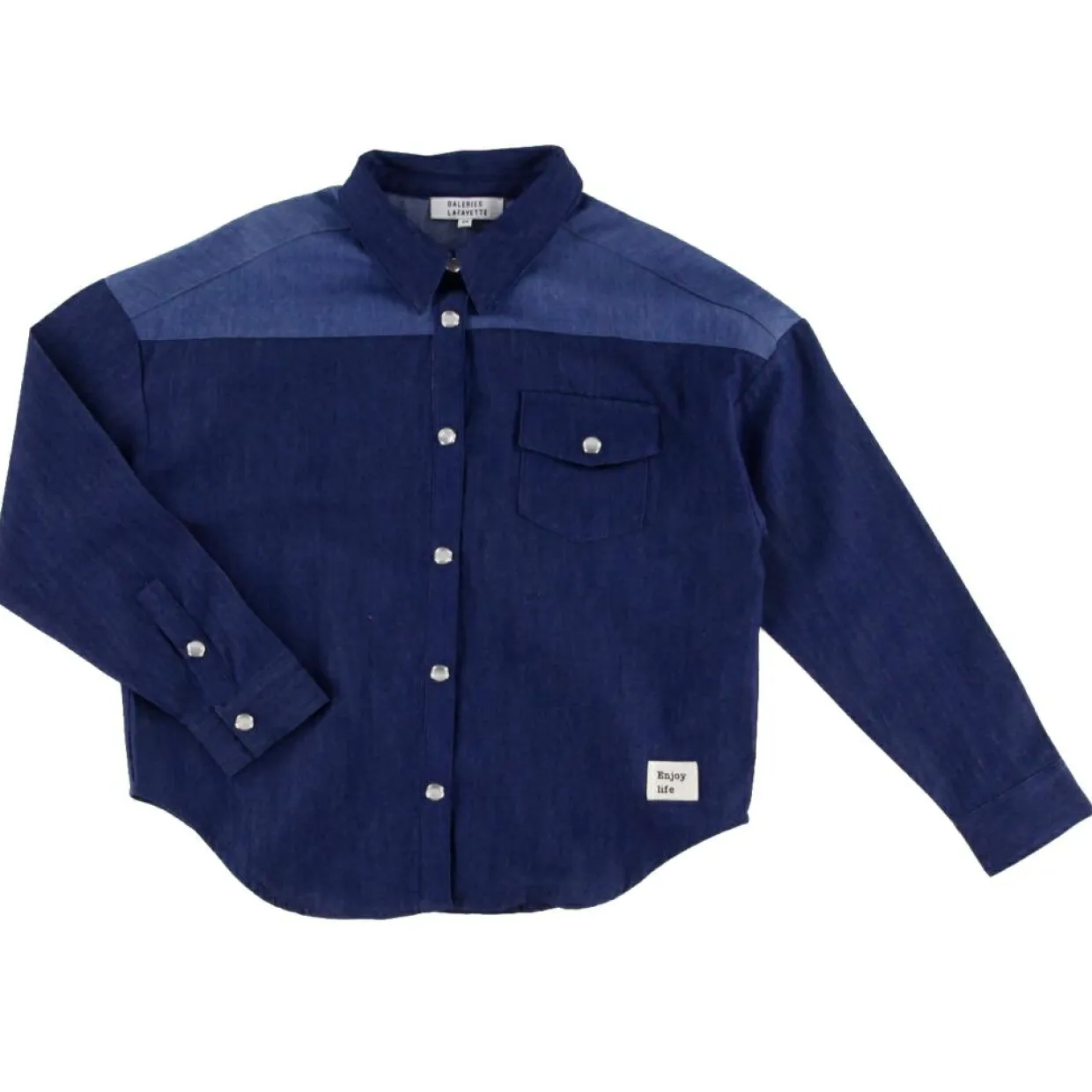 Chemise en Jean épais Josy en Coton bio stone-Galeries Lafayette & Kids