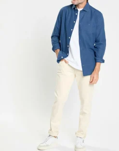 Chemise en Jean Slim Fit bleu moyen-Hackett London Outlet