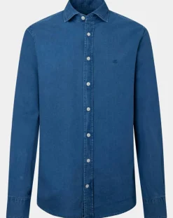 Chemise en Jean Slim Fit bleu moyen-Hackett London Outlet