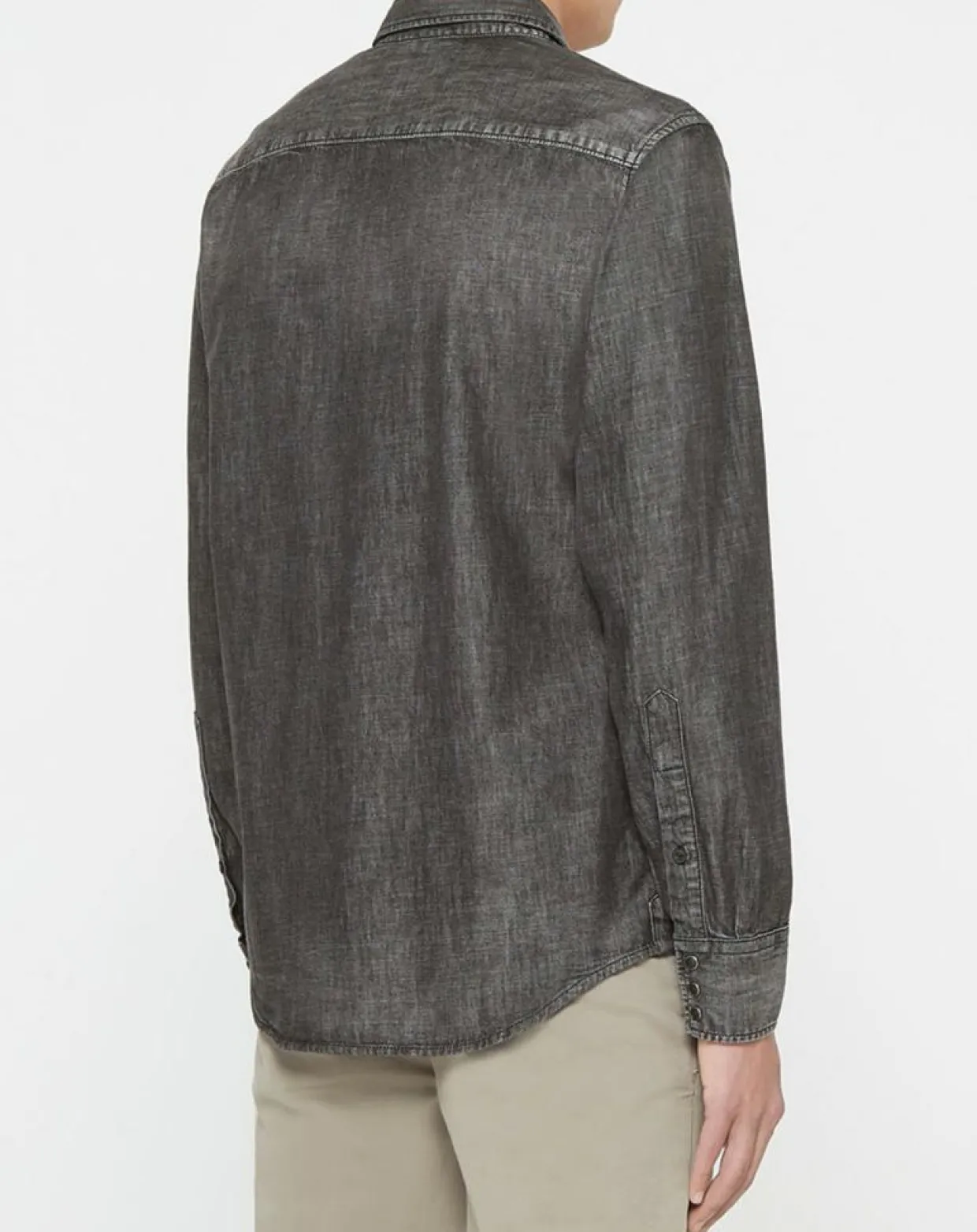Chemise en Jean Slim Fit gris foncé-Replay Best